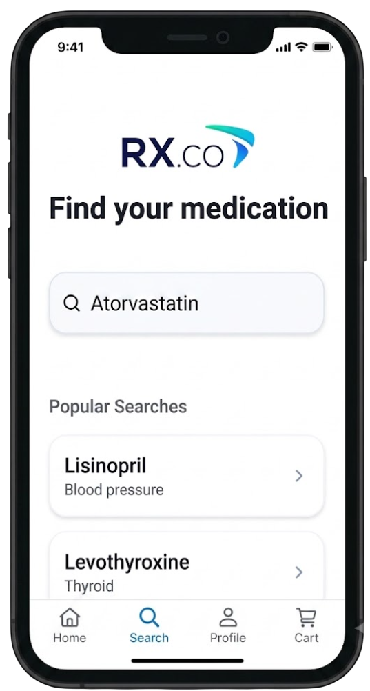 Rx card app screen preview